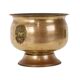 Antique Brass Jardinière Plant Pot with Lion Heads, Early 20th Century
