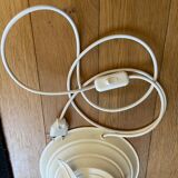 Palm lamppost in opaline and white metal