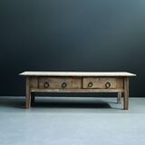 Coffee Table Spanish Farmhouse, Early 19th Century - Oak Table, Antique Tab