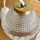 Pair of glass and vintage brass suspension