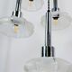 4-light pendant light – Art Deco Czech glass shades – vintage frame