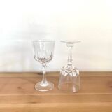 Red wine glasses - Cristal d'arques - Auteuil model - vintage