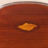 19th century silver-plated metal and mahogany tray