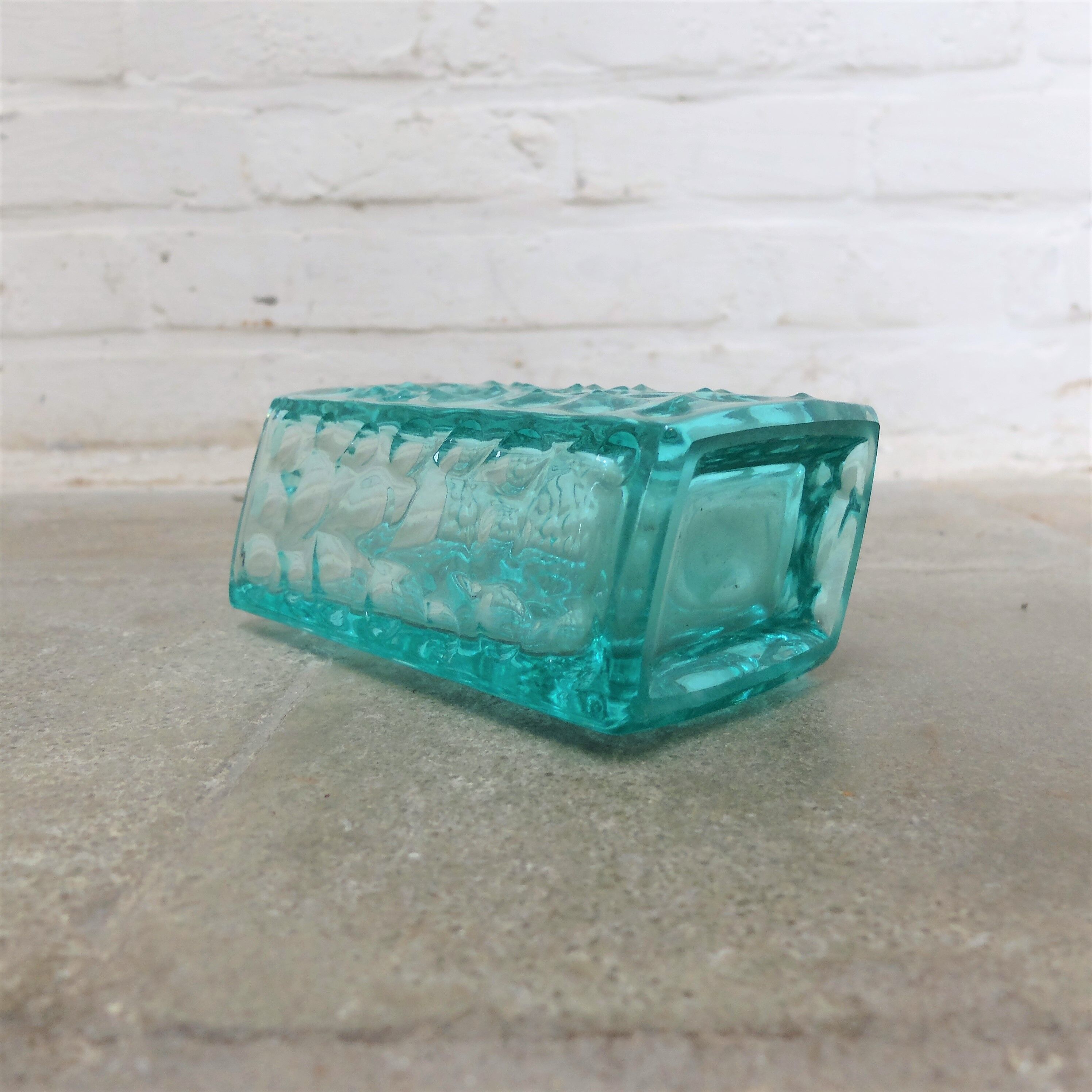 Vase Brabec turquoise vintage