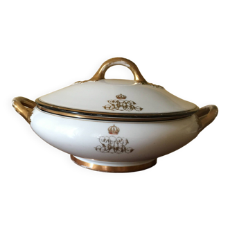 Small fine Limoges porcelain tureen