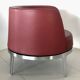Fauteuil rotatif en cuir Bordeaux par Carl Öjerstam pour Materia, Suède post 2000