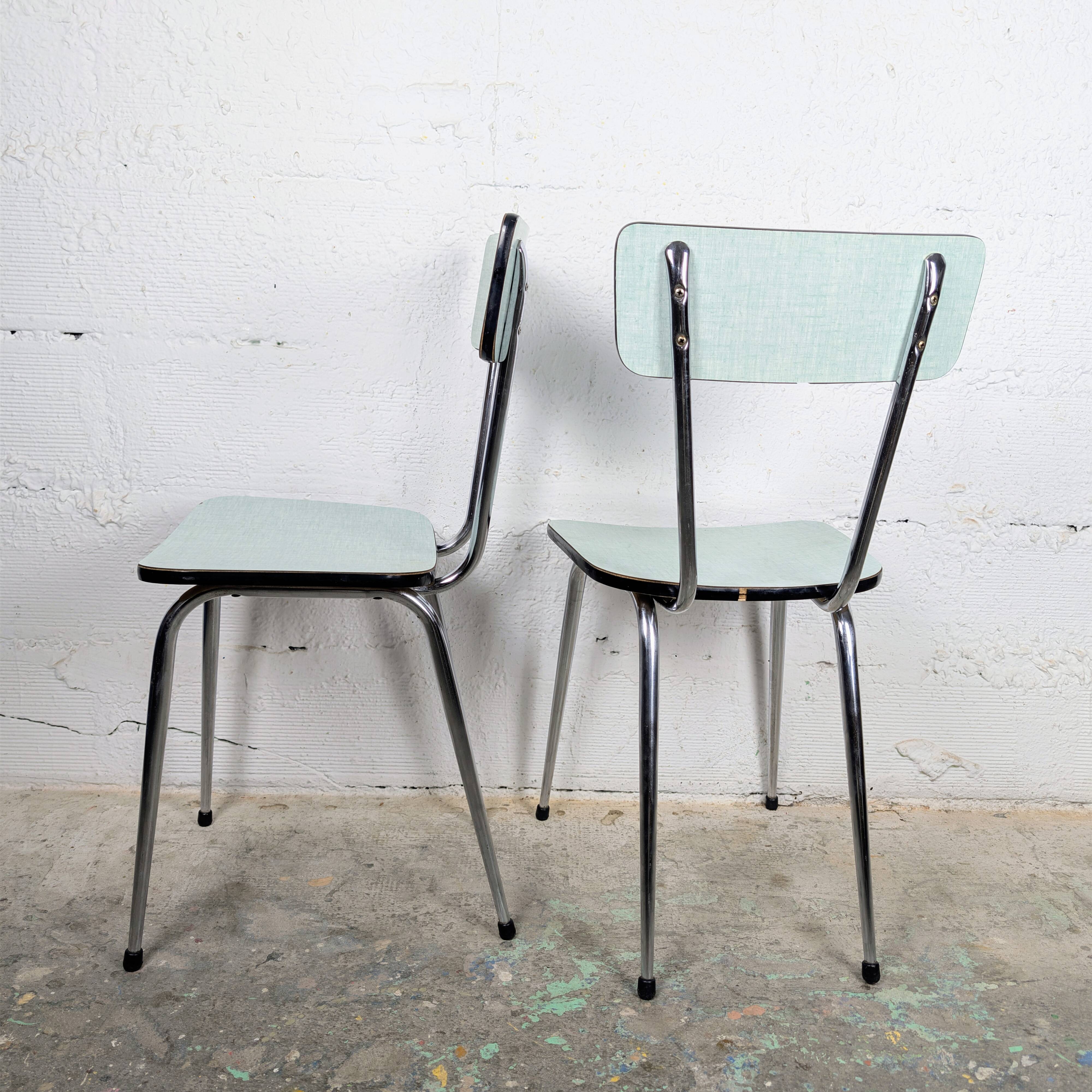 Pair of formica chairs