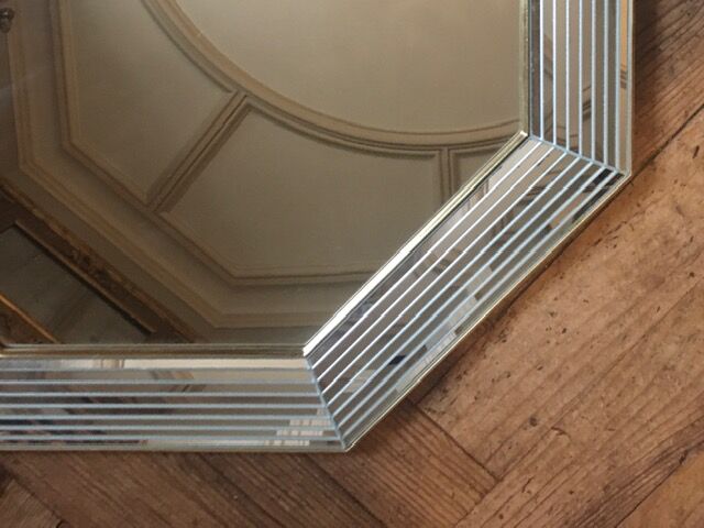 Octagonal Mirror Belgium 1970  74x74cm
