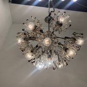 Grand lustre vintage à fleurs de Murano 1970