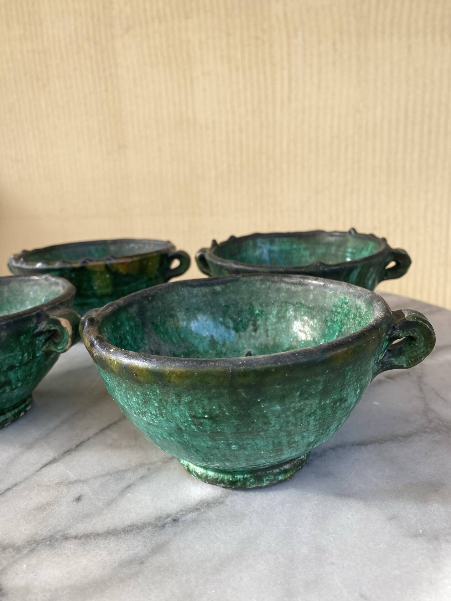 Ceramic set of cups and plates Tamegroute Morocco