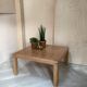 Table basse scandinave, design 1970, en bois de chêne