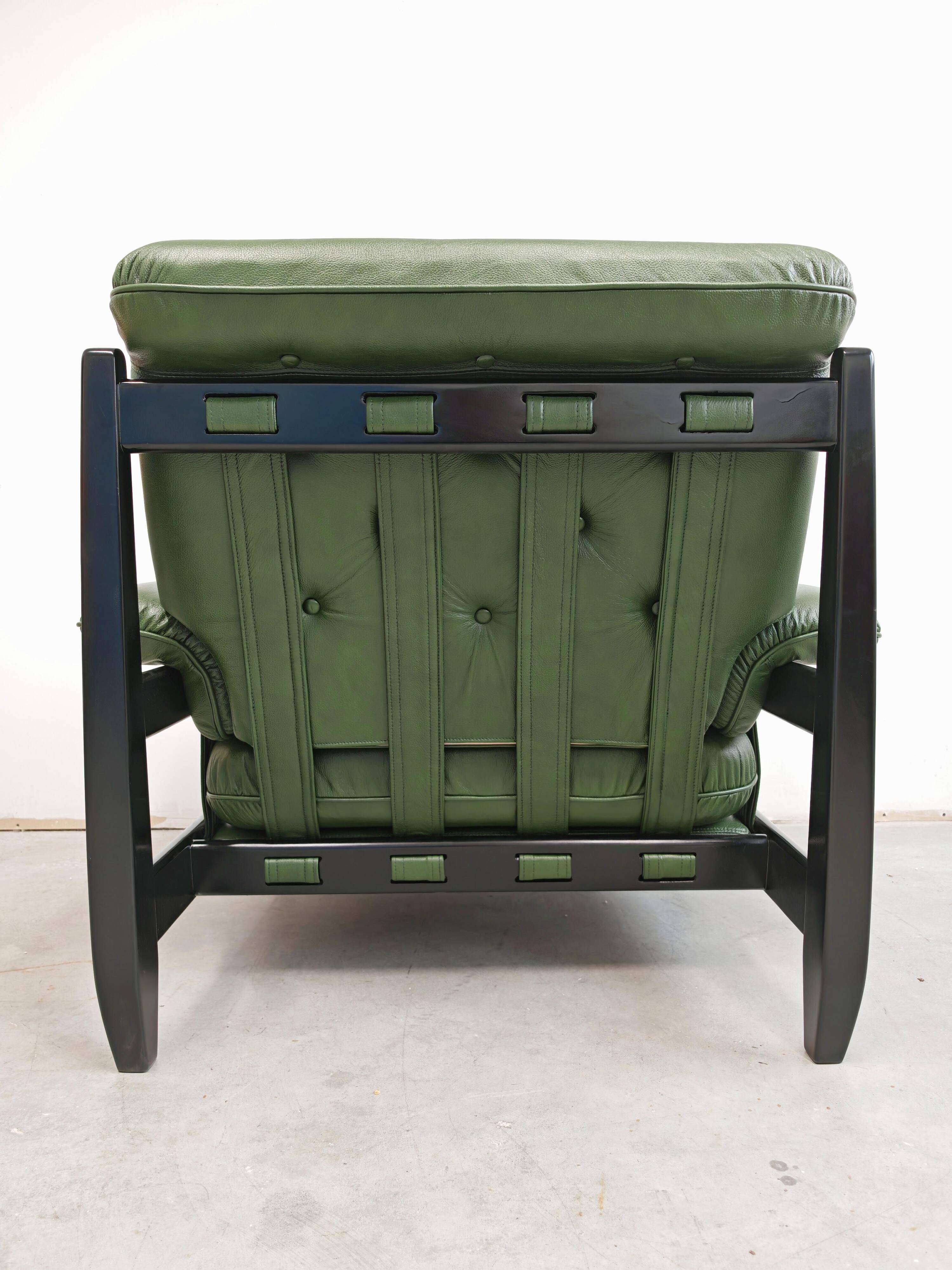 "Rodeio" Mid Century Modern armchair and ottoman by Jean Gillon