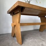 Table, mobilier de montagne en hêtre, 1950