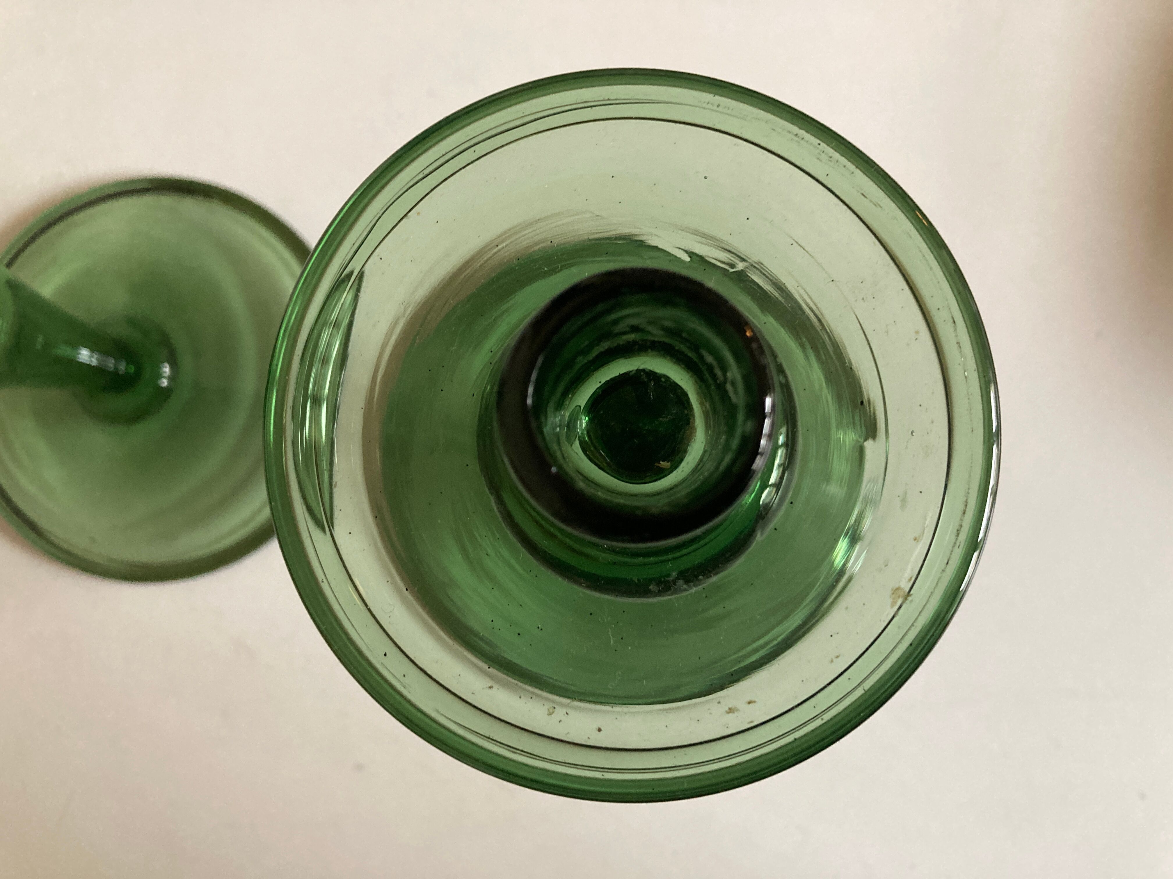 Pair of blown glass candlesticks 1960