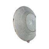 Blue Delft earthenware plate decorated with flowers