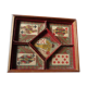Ancient game of yellow wooden dwarf with pawns