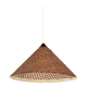 Vintage Conical Suspension – Rattan & Black Detail