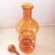 Demijohn glass vase in amber amber gold