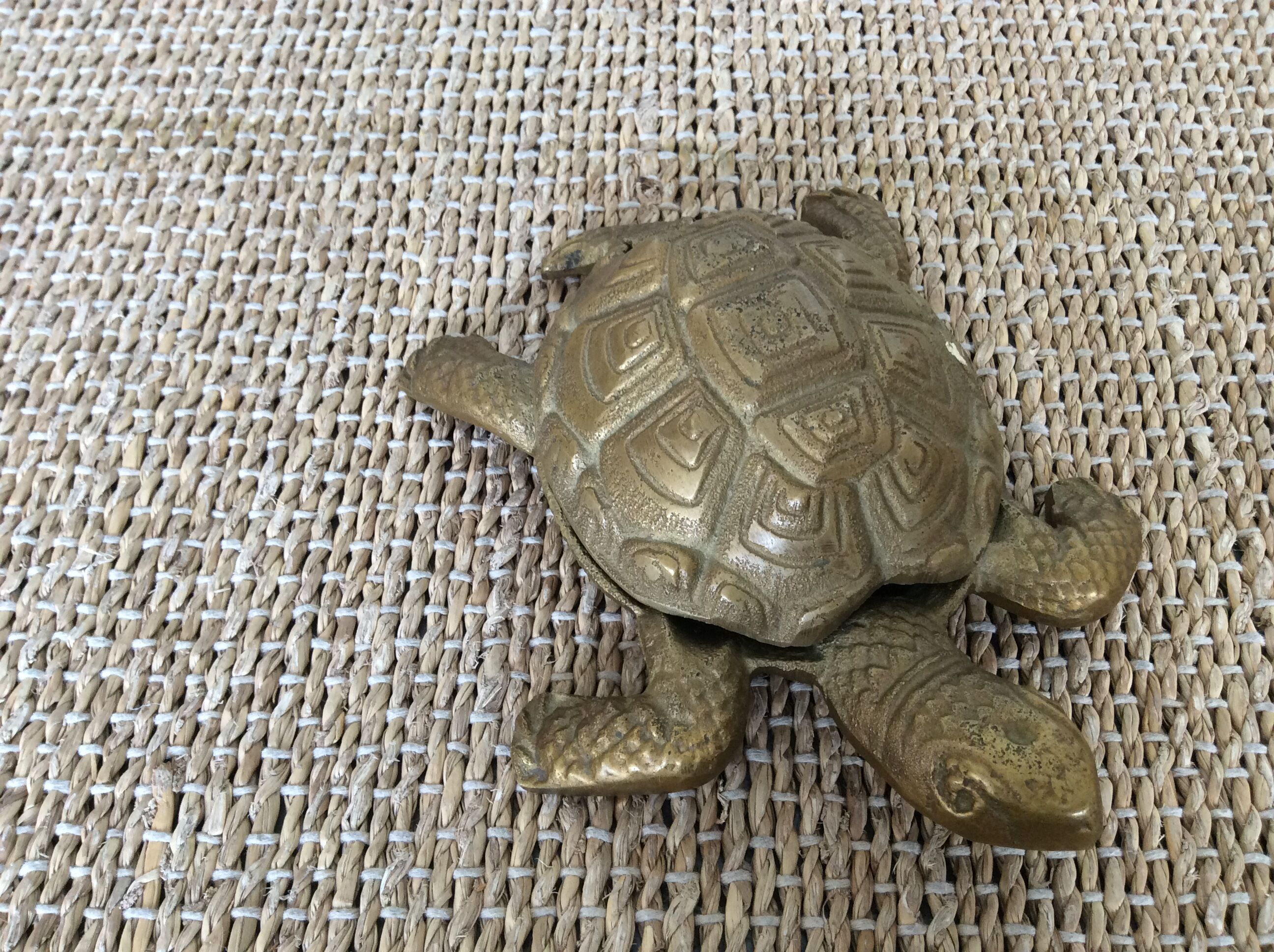 Golden metal turtle