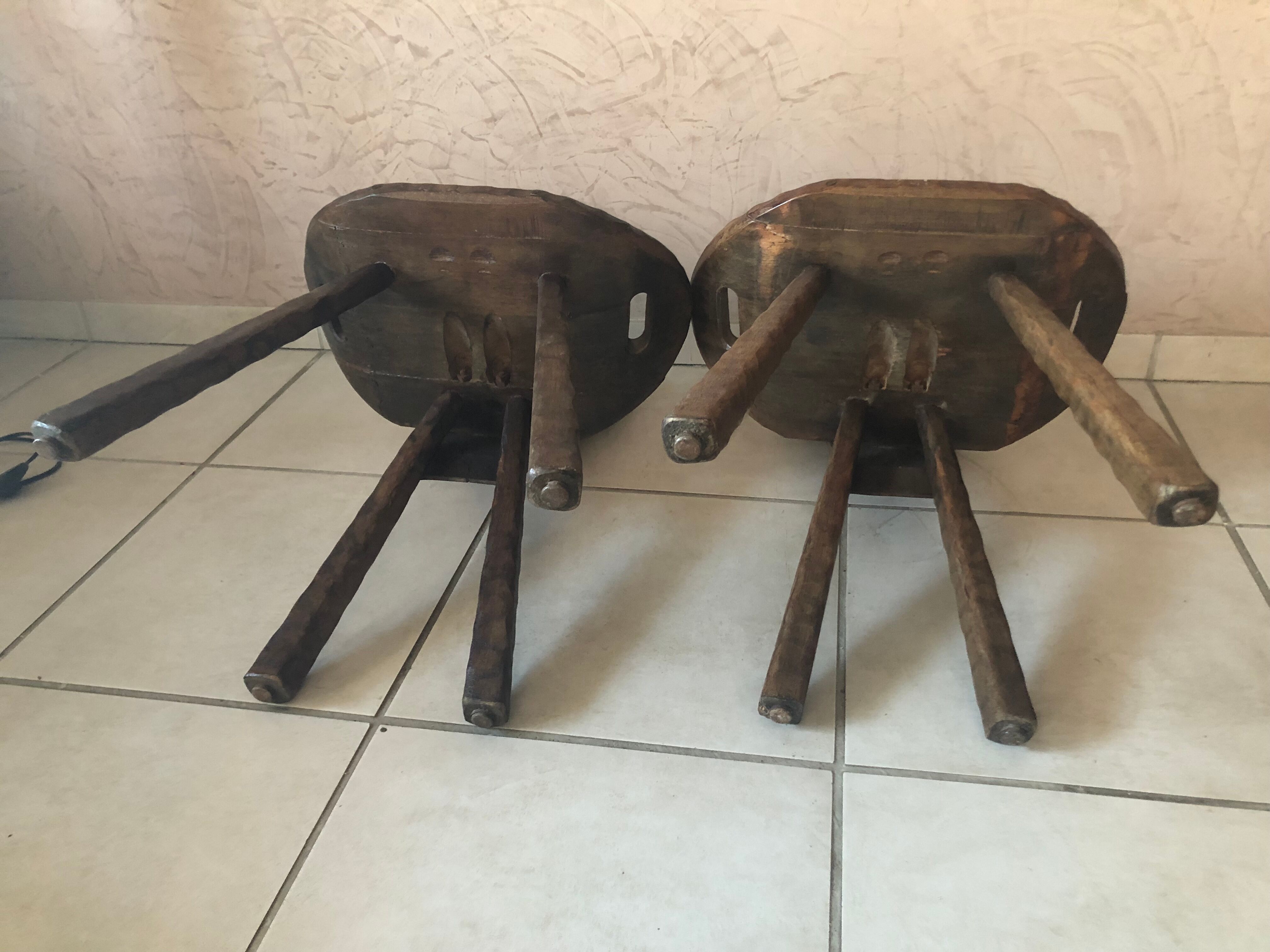 Pair of brutalist chairs
