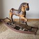 Cheval de bois à bascule XXeme