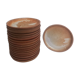 Series 18 dessert plates artisanal sandstone 60s