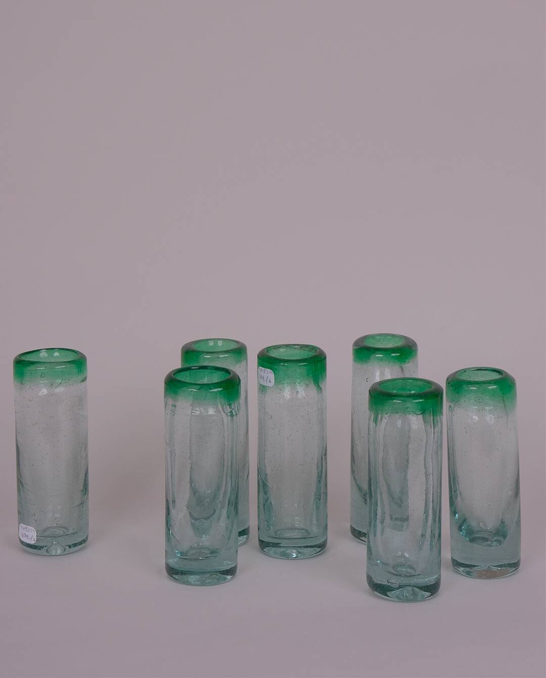 Bubble glass digestif glasses x7