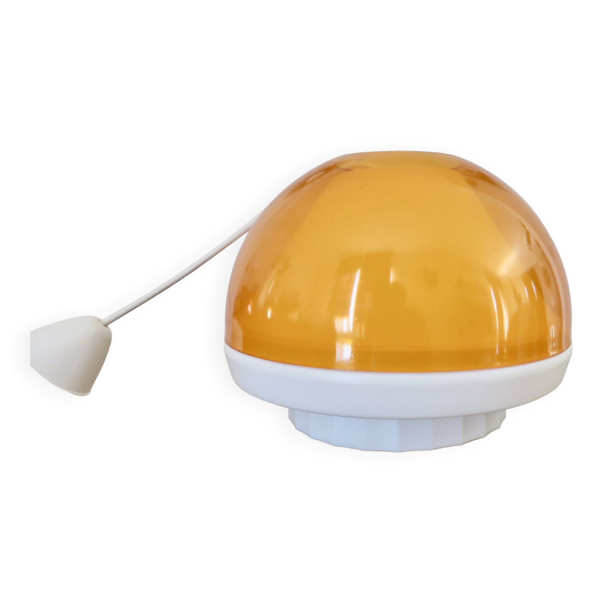 Orange plexiglass pendant light 1970