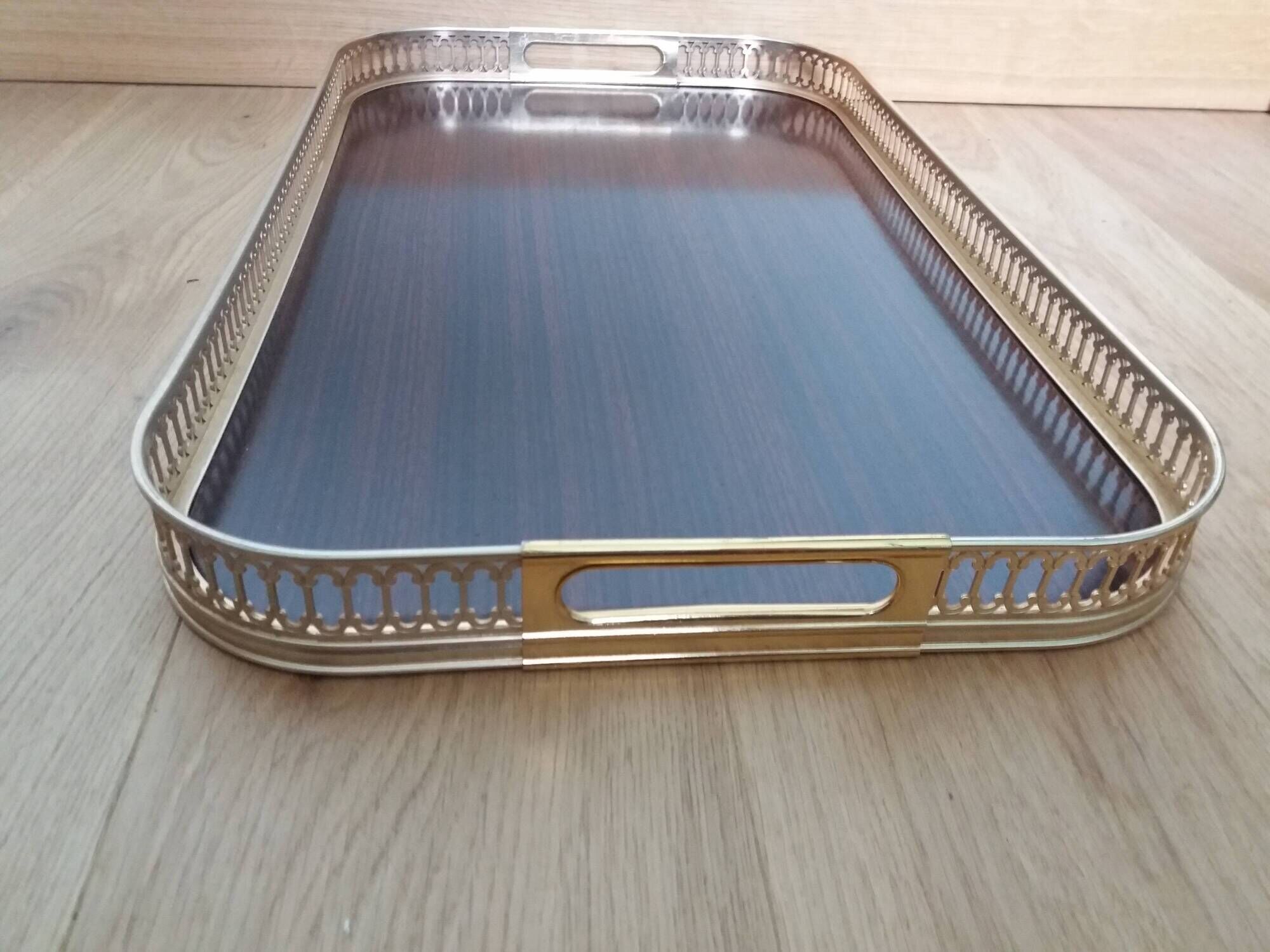 MB Italy openwork metal rim tray