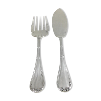 Christofle - Fish Service Cutlery Model Cross Ribbons