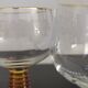 Set of 5 amber Römer wine glasses German vintage from the 1960s