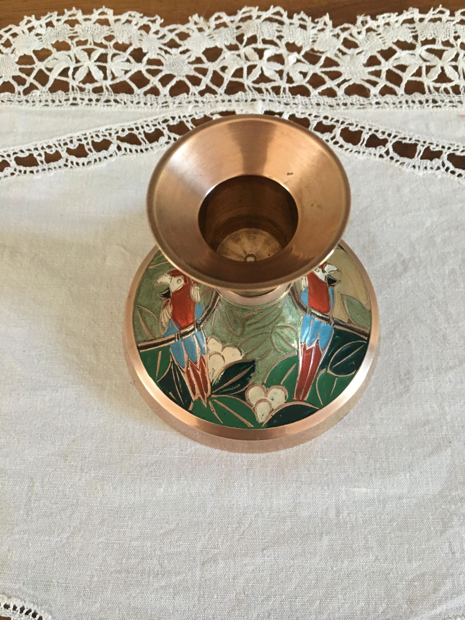 Hand-painted candle holder