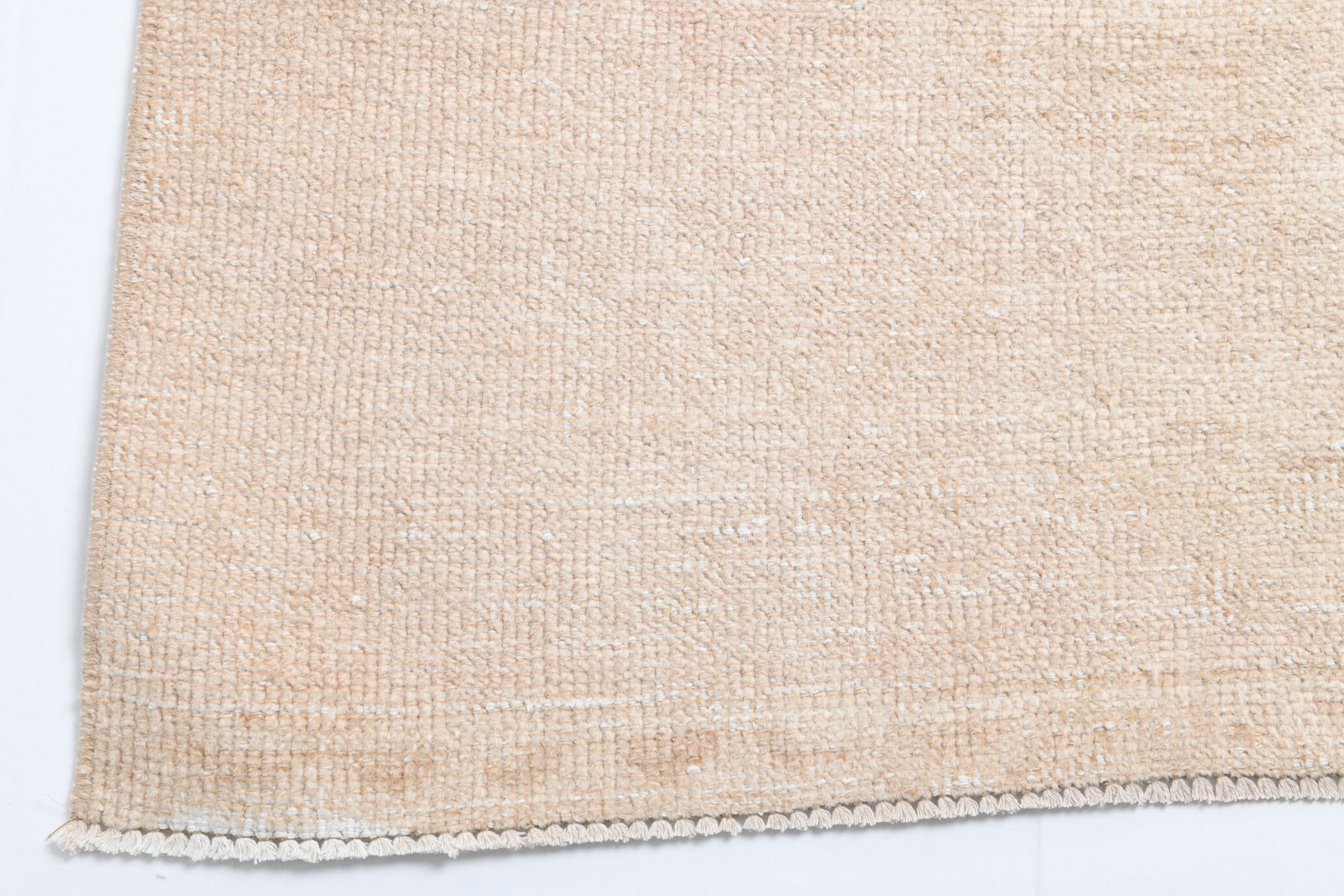 Faded beige turkish runner rug, 2'10x14'3 Ft