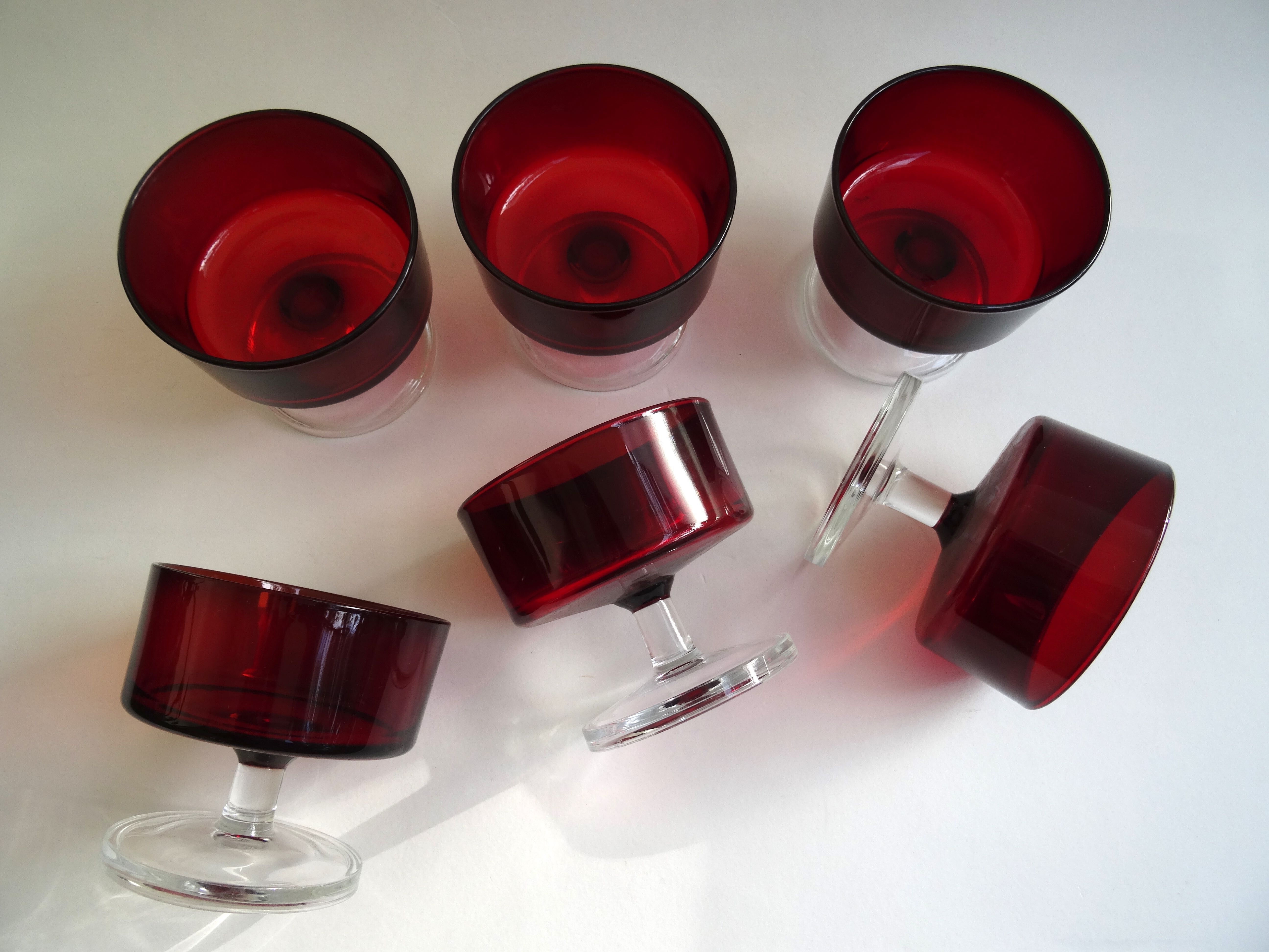 Lot of 6 glasses Champagne Horseman