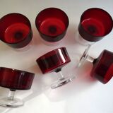 Lot of 6 glasses Champagne Horseman