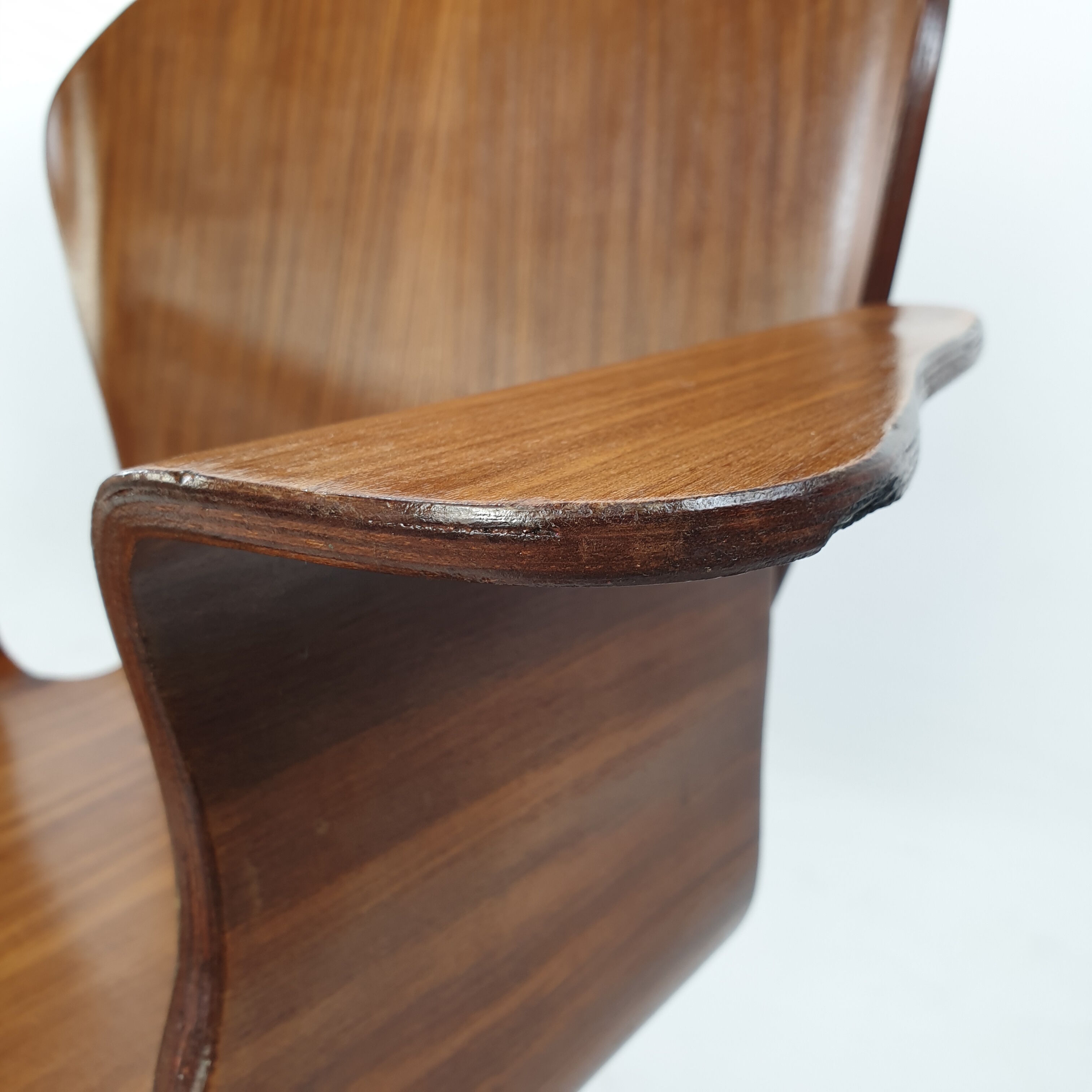 Mid Century Italian 3-seat Bench by Carlo Ratti, 50's