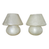 Pair of mushroom lamps, mushroom in polyester 1970