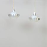 Lampes suspendues en verre et métal