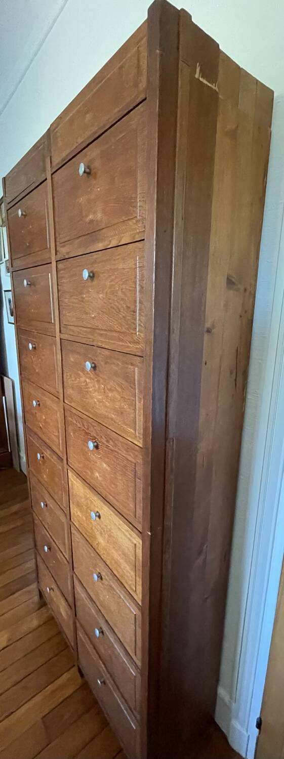 Oak storage cabinet