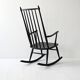 Fauteuil à bascule danois vintage de style Windsor