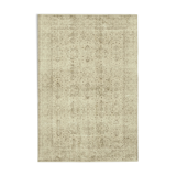 Tapis beige turc unique en son genre noué à la main 198 cm x 294 cm