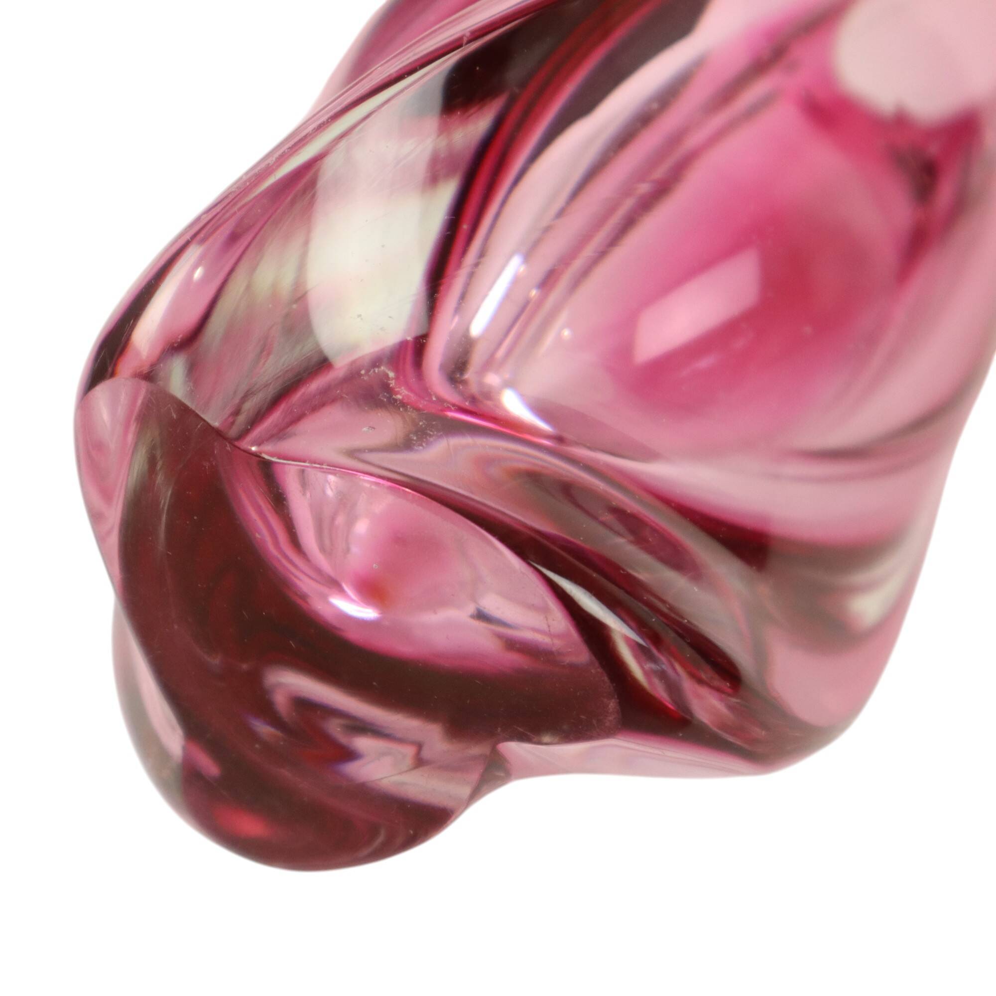 Small Purple Vase Val Saint Lambert René Delvenne Design 20cm