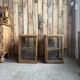 Pair of small Art Deco display cabinets in oak (renovated)