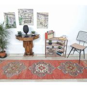 1970s Vintage Turkish Hand-Knotted Oriental Runner 83x352