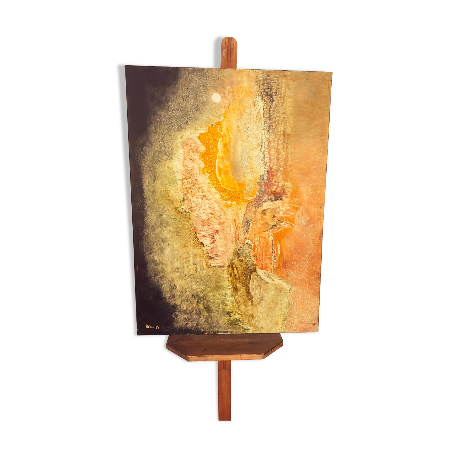 “Enigme” – Abstract Painting by Walter Hinchey, Oil on Canvas, Signed and Titled