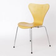 Arne Jacobsen Chair 3107 (Series 7), Beechwood Shell, Chrome Legs, Danish