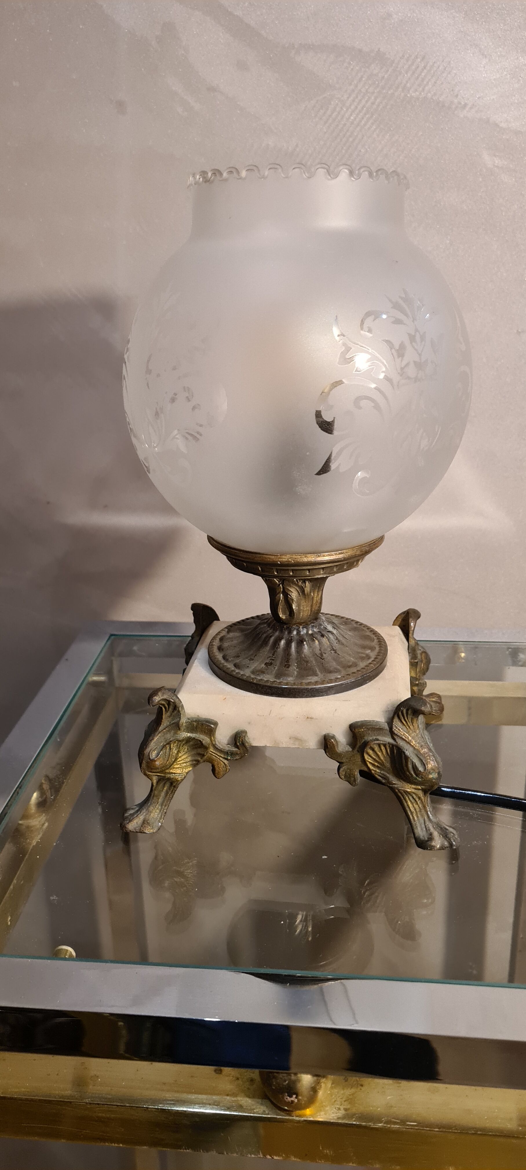 Marble lamp art deco 25x15cm