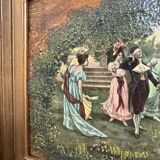 Romantic oil painting on panel from the 19th century