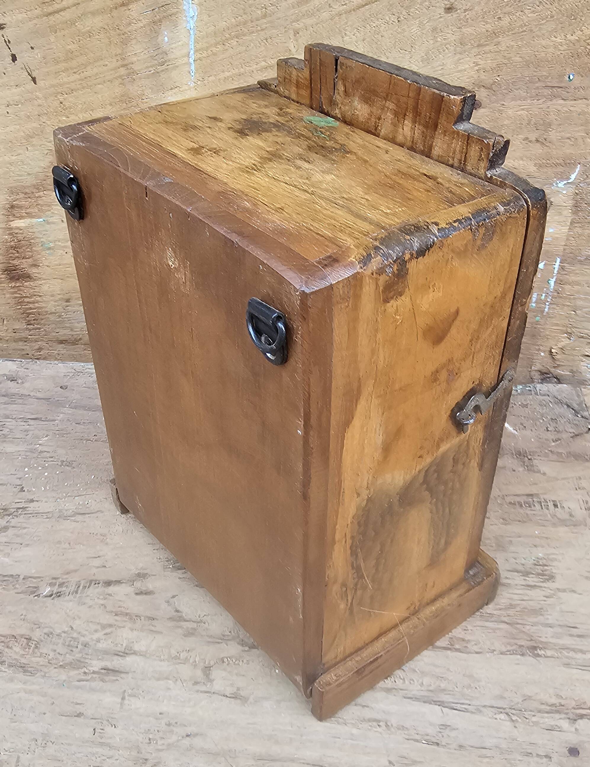 Art Deco teak wall display case