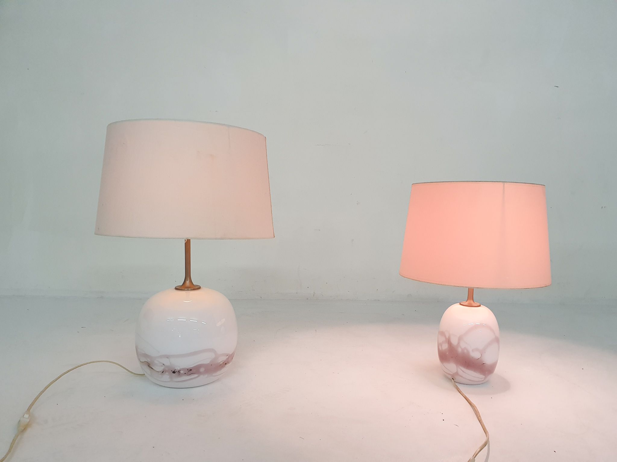 Michael Bang "Sakura" glass table light for Holmegaard, Denmark 1980's